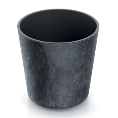 DURO300E-S433 Кашпо URBI ROUND EFFECT d30, h29,5см 15/17л антрацит(anthracit) с вклад в интернет гипермаркете «Планета Лета». Фото