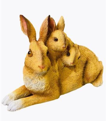 Фигура Зайцы-трио Н23см,L-38cм F126 в интернет гипермаркете «Планета Лета». Фото