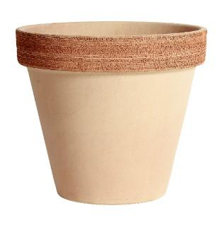 Горшок керамический Vaso Graffiato d27; h24,5 см терракот + поддон 054644 0127GPKB в интернет гипермаркете «Планета Лета». Фото