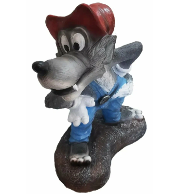 Фигура Волк в шапке Н-65см,L-55см,В-27см в интернет гипермаркете «Планета Лета». Фото