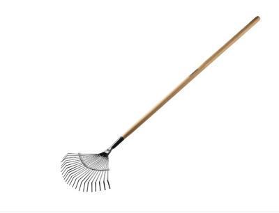 Грабли садовые веерные 39593 GRINDA 400x220x1500 мм, 22 плоских зубца, в интернет гипермаркете «Планета Лета». Фото