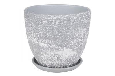 Горшок Лофт высокий овал серый с/п d26, h23,5см, 8,3л в интернет гипермаркете «Планета Лета». Фото