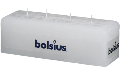 Свеча Рустик 80/250/90 белый 4 фитиля 103868250302 в интернет гипермаркете «Планета Лета». Фото