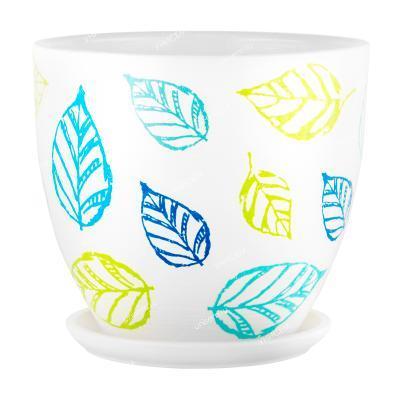 Горшок Листья высокий овал d22 в интернет гипермаркете «Планета Лета». Фото