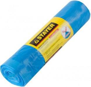 Мешки для мусора STAYER "Comfort" с завязками, особопрочные, голубые, 120л, 10шт в интернет гипермаркете «Планета Лета». Фото