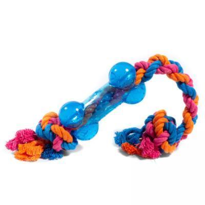 "GiGwi" Маленькая косточка на веревке, резина+веревка 26 см (уп 153 шт) в интернет гипермаркете «Планета Лета». Фото