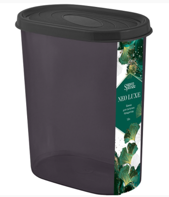 Банка для сыпучих продуктов NEO LUXE 1,6 л дымчатый кварц в интернет гипермаркете «Планета Лета». Фото