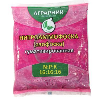 Удобрение Нитроаммофоска (азофоска) гуматизированная NPK  16:16:16 1кг А в интернет гипермаркете «Планета Лета». Фото