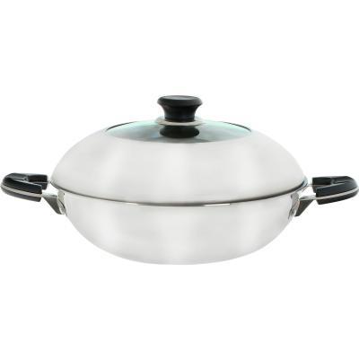 Вок с крышкой Vantage трехслойный 32 см 7 л в интернет гипермаркете «Планета Лета». Фото