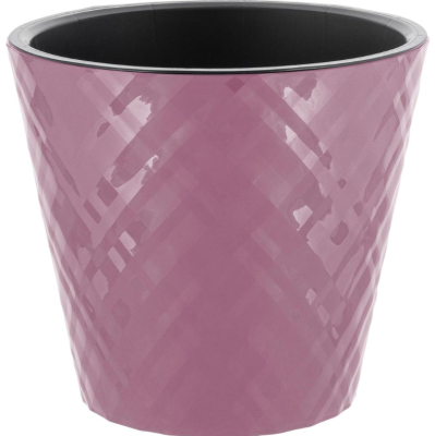 Горшок для цветов InGreen Manhattan D280мм, 11л c дренажной вставкой, морозная слива в интернет гипермаркете «Планета Лета». Фото