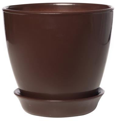 Горшок КЦ ВК 18 глянец шоколад 2,5 л. в интернет гипермаркете «Планета Лета». Фото