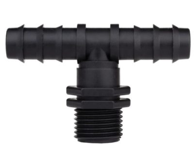 Тройник для трубки с внешней резьбой, 16/16 мм на 1/2" в интернет гипермаркете «Планета Лета». Фото