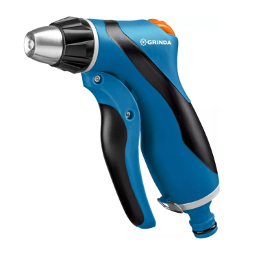 GRINDA F-R, курок спереди, двухкомпонентный, плавная регулировка напора, поливочный пистолет, PROLin в интернет гипермаркете «Планета Лета». Фото