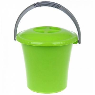 Ведро "Либерти" 7л с крышкой салатовое С603КСАЛ в интернет гипермаркете «Планета Лета». Фото