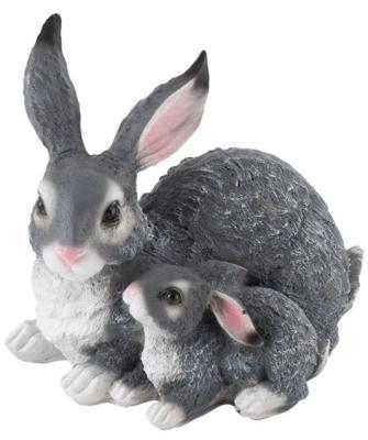 Фигура Зайчиха с зайчонком H-27см в интернет гипермаркете «Планета Лета». Фото
