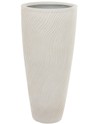 Кашпо Nobilis Marco "Sand Waves sandy beige Vase" (файкостоун), D37хH80 см в интернет гипермаркете «Планета Лета». Фото