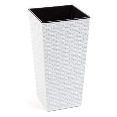 Кашпо FINEZJA d31*31; h60см с вкладышем белый 30945 в интернет гипермаркете «Планета Лета». Фото