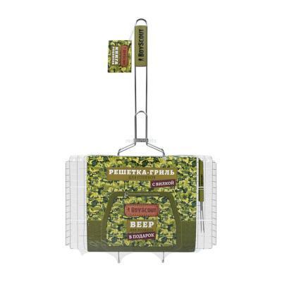 Решетка-гриль BOYSCOUT для стейков 70x45x27x2 cм вилка веер 61301 в интернет гипермаркете «Планета Лета». Фото