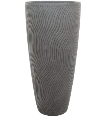 Кашпо Nobilis Marco "Sand Waves dark grey Vase" (файкостоун), D47хH99,5 см в интернет гипермаркете «Планета Лета». Фото