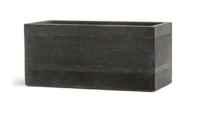 Кашпо TREEZ ERGO Graphics Низкий прямоугольник  Окись с медной патиной дл-80, в-37, ш-37 см в интернет гипермаркете «Планета Лета». Фото