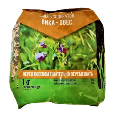 Смесь сидератов Вика-Овес 1кг АСТ в интернет гипермаркете «Планета Лета». Фото