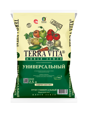 Грунт Живая Земля Универсальная Terra Vita 2,5л в интернет гипермаркете «Планета Лета». Фото