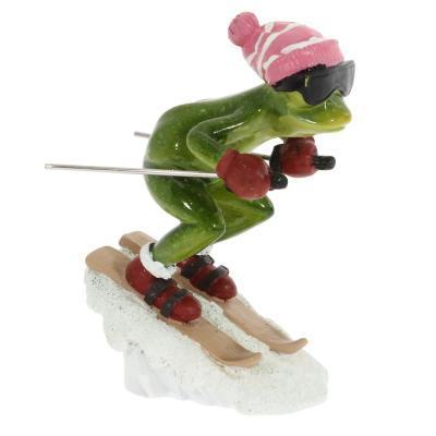 Фигурка декор Лягушка лыжник 14,5 см 748720 в интернет гипермаркете «Планета Лета». Фото