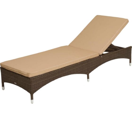 Лежак Мальта коричневый M001-МТ001 в интернет гипермаркете «Планета Лета». Фото