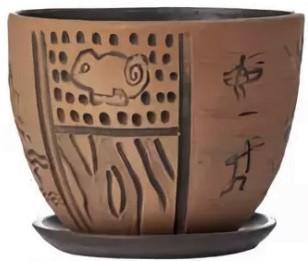 Горшок Овал "Африка охота" керам №4 в интернет гипермаркете «Планета Лета». Фото