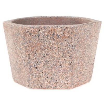 Кашпо Бежевый камень шестигранник d18 в интернет гипермаркете «Планета Лета». Фото