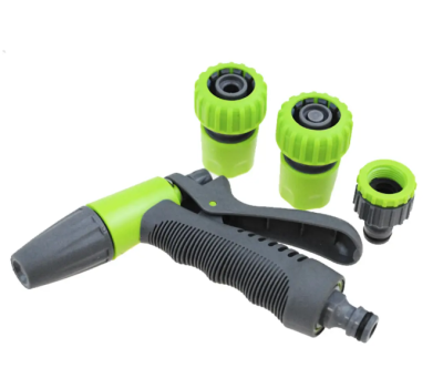 Набор пистолет поливочный 3-функц с фиксатором под коннектор прорезиненный с 3 кон 3/4 'Урожайная со в интернет гипермаркете «Планета Лета». Фото