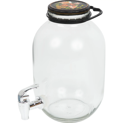 Лимонадник "Гараж" 5л D 17 ТО110 шкала  (без подставки кран Нажимной) в интернет гипермаркете «Планета Лета». Фото