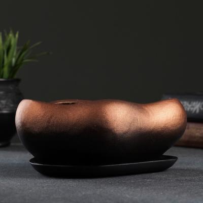 Горшок Бонсай малый бронза 17х14х8см 0,6л 4145883 в интернет гипермаркете «Планета Лета». Фото