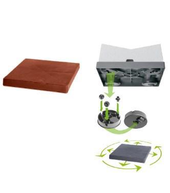 Подставка квадр. на колесиках Mobile Platform Square антрацит(anthracit) d39*39 h4,5см в интернет гипермаркете «Планета Лета». Фото