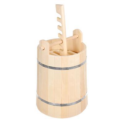 Кадка для заготовки солений 15 л с гнётом и замком липа 32689 в интернет гипермаркете «Планета Лета». Фото