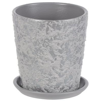 Горшок Лава конус серая с/п d18, h18,5см, 2,6л в интернет гипермаркете «Планета Лета». Фото