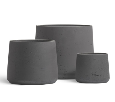 Кашпо TREEZ ERGO Concrete Чаша-конус Тёмно-серый бетон д-45 см, в-37 см в интернет гипермаркете «Планета Лета». Фото