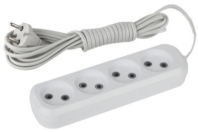 Удлинитель UX-4-3 ЭРА без заз 1300Вт 4гн 3м в интернет гипермаркете «Планета Лета». Фото