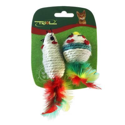 Набор игрушек Triol XW7013 2 мыши д/кош. d45мм 70мм 22181061 в интернет гипермаркете «Планета Лета». Фото