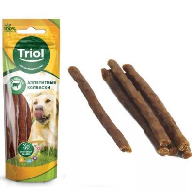 Лакомство Triol колбаски аппетитные из говядины д/соб. 40г 10171003 в интернет гипермаркете «Планета Лета». Фото