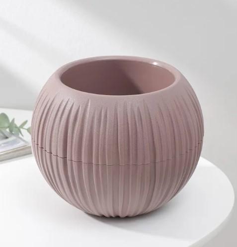 Кашпо "Сфера" (1,7 л.) Цв. Мокко (Арт. КШ-9523) в интернет гипермаркете «Планета Лета». Фото