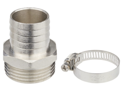 Комплект для подключения садового шланга 1" с наруж. рез. 1" (штуцер + хомут), MP в интернет гипермаркете «Планета Лета». Фото