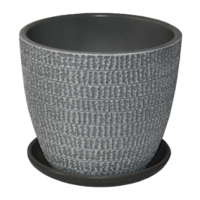 Кашпо  Ротанг серый бутон d14,6см, 1,3л в интернет гипермаркете «Планета Лета». Фото
