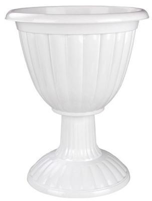 Вазон Жасмин 18л на высокой ножке белый в интернет гипермаркете «Планета Лета». Фото