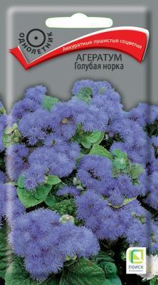 Агератум Голубая норка (ЦВ) ("1) 0,1гр. в интернет гипермаркете «Планета Лета». Фото