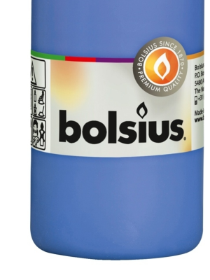 Свеча Болсус 120х58 столбик синий в интернет гипермаркете «Планета Лета». Фото