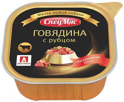 Корм Зоогурман "СПЕЦМЯС" для собак говядина с рубцом 300г, 5367 в интернет гипермаркете «Планета Лета». Фото