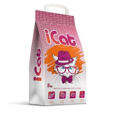 iCAT Комкующийся наполнитель без ароматизатора, 5 кг, Греция в интернет гипермаркете «Планета Лета». Фото