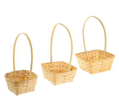 Корзина плетеная (бамбук), 17x17xH8/31см №2 в интернет гипермаркете «Планета Лета». Фото