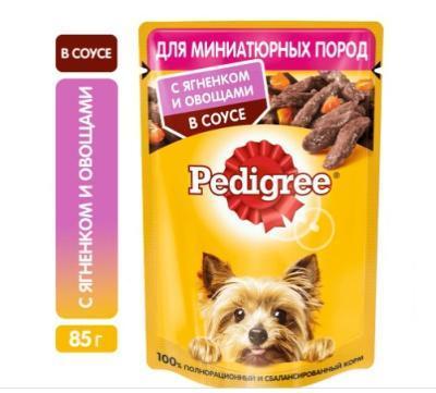 Корм Pedigree мини ягненок овщами 24*85г в интернет гипермаркете «Планета Лета». Фото